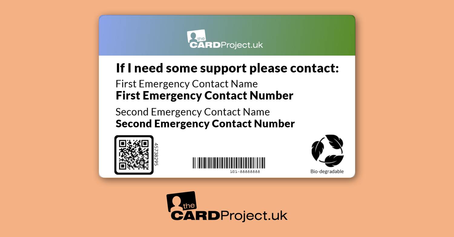 Stoma Bag Medical ID Card  (REAR)